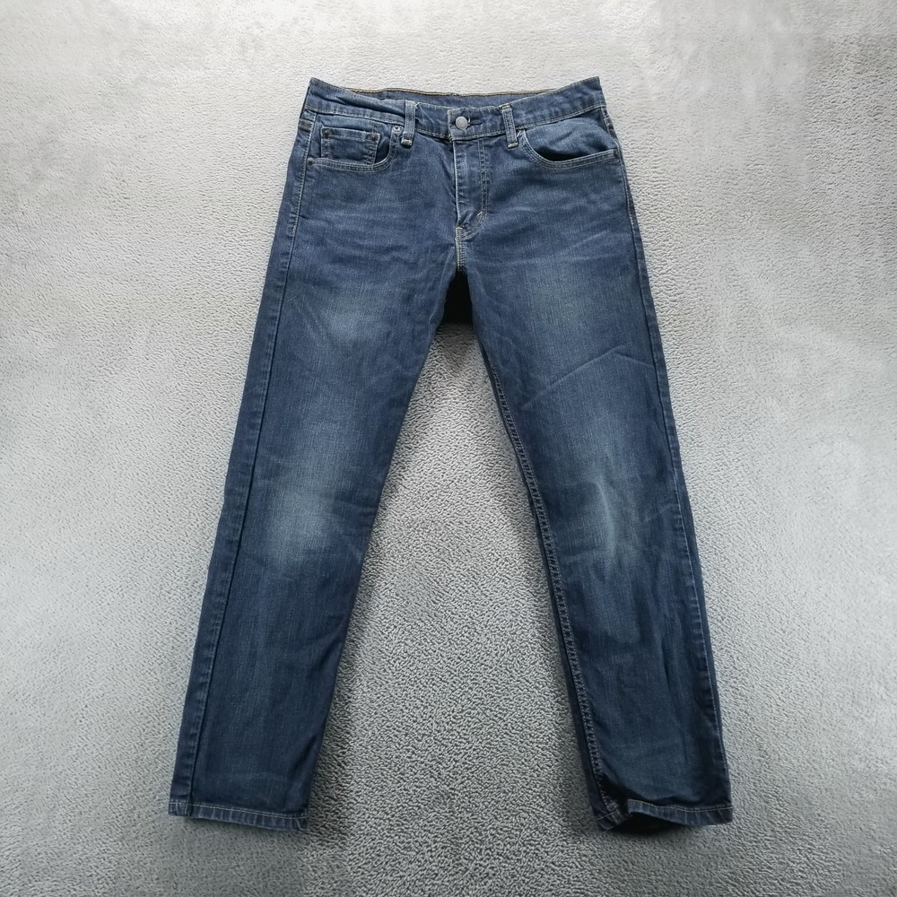 Levis 502 Jeans Mens 30x30 Blue Regular Tapered Mid‎ Rise Dark Wash a